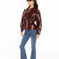 Isabella Vegan Leather Jacket (Claret)