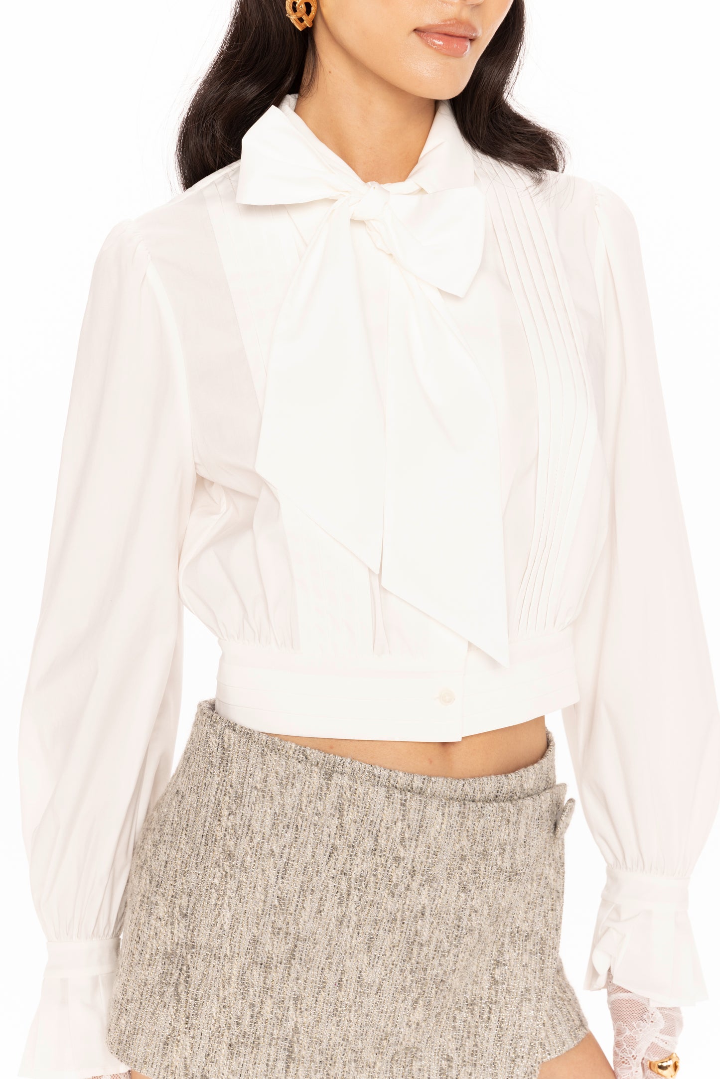Francesca Cropped Top (White)