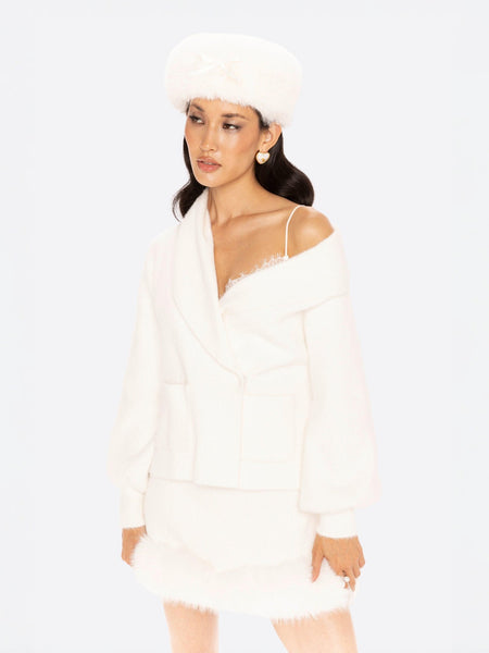 Anika Mini Skirt: White Mini Skirt for Holiday Party | Nana Jacqueline