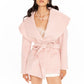 Victoria Bow Coat (Pink)