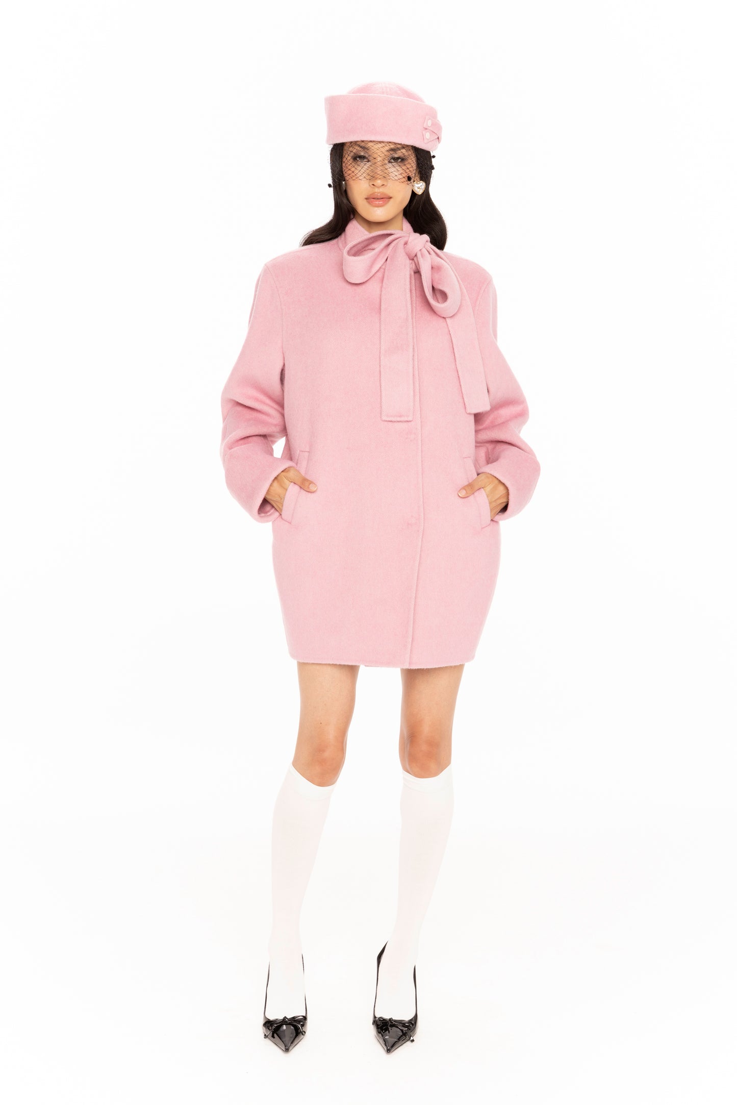 Juliette Cocoon Coat (Pink)
