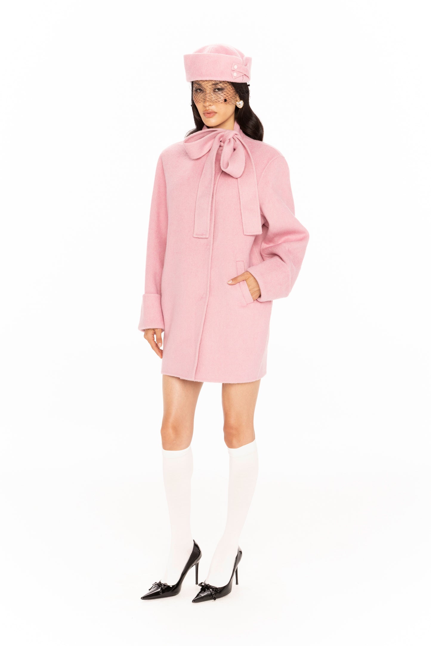 Juliette Cocoon Coat (Pink)