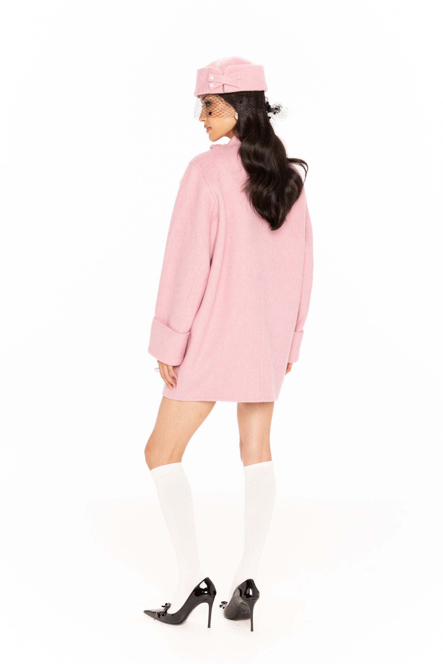 Juliette Cocoon Coat (Pink)