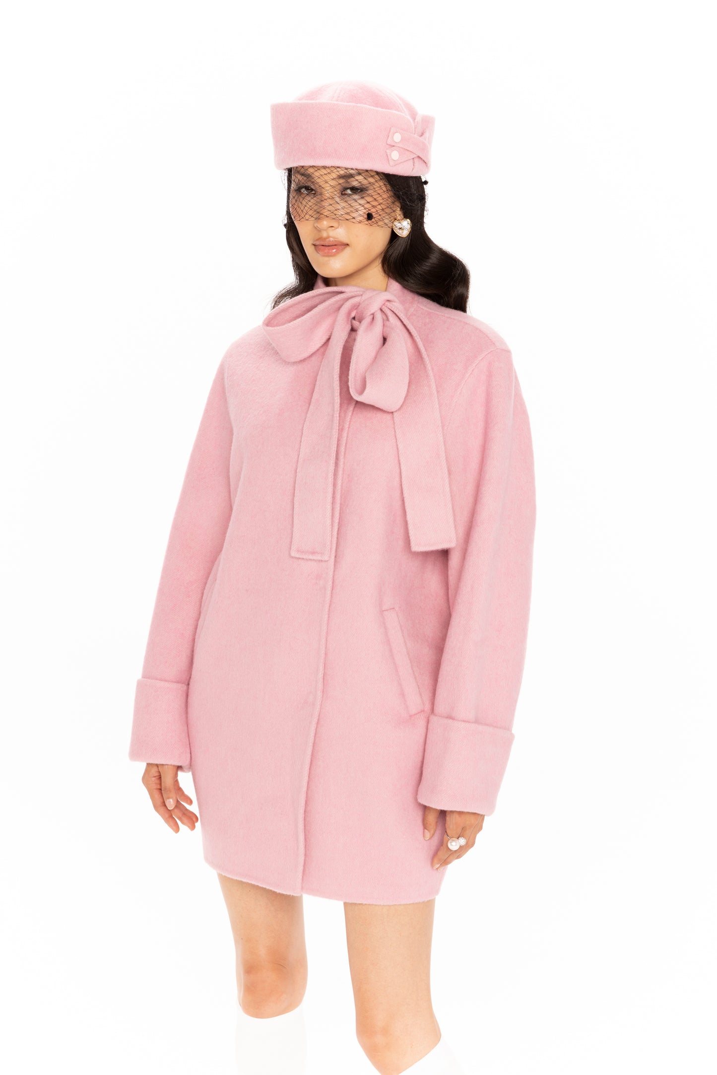 Juliette Cocoon Coat (Pink)