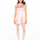 Lila Satin Mini Dress (Pink)