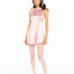 Lila Satin Mini Dress (Pink)