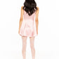 Lila Satin Mini Dress (Pink)