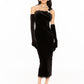 Angelica Velvet Maxi Dress (Black)