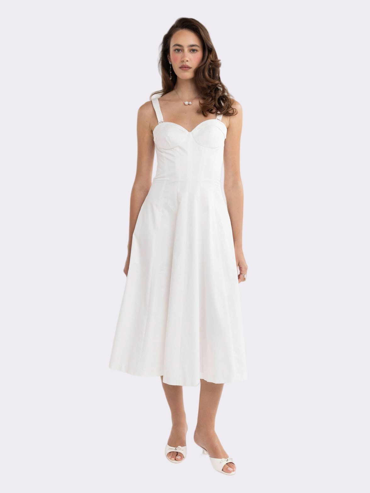 Emeline Corset White Dress