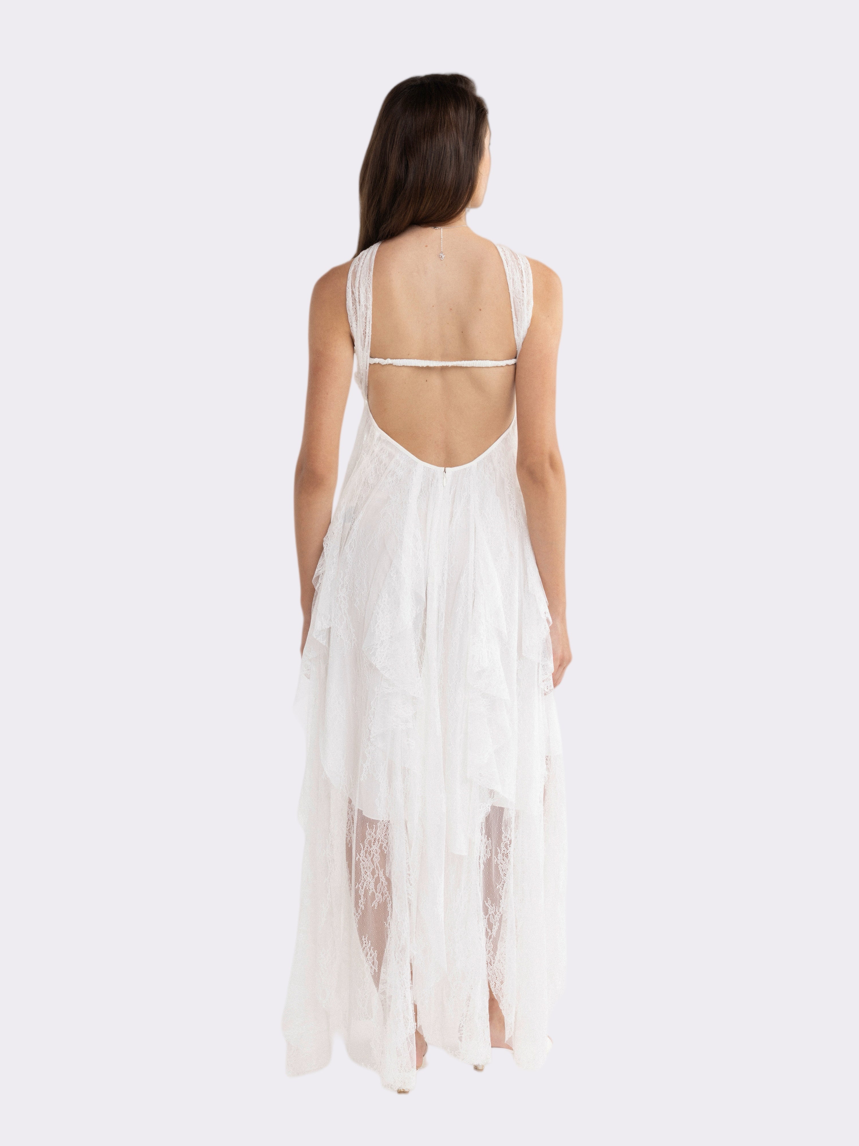 Aurora Halter White Dress