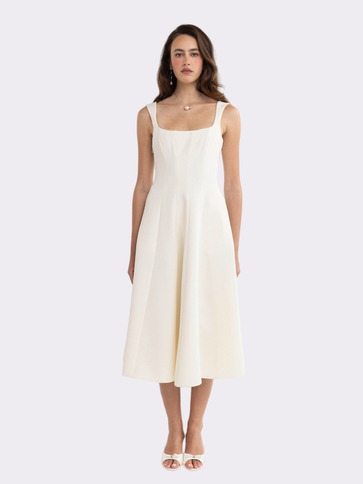 Delilah Cut Out Back Champagne Dress