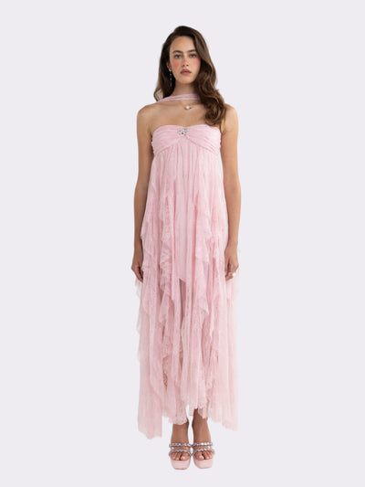 Aurora Halter Pink Dress