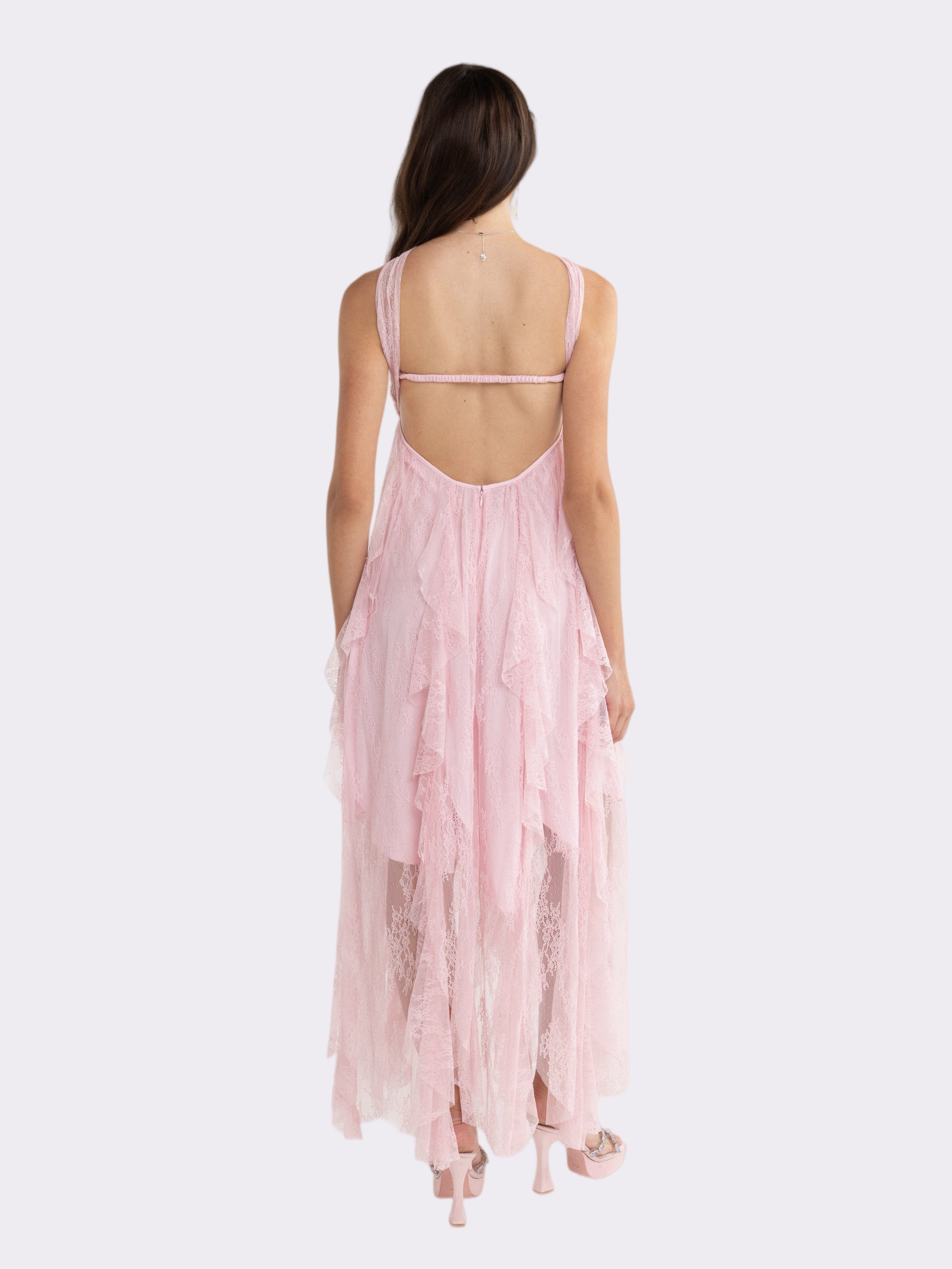Aurora Halter Pink Dress