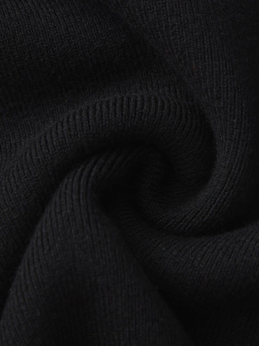 Yvette Contrast Knit Black Dress