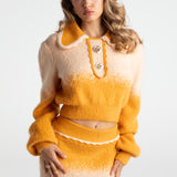 Emily Knit Cardigan Set (Orange) (Final Sale)
