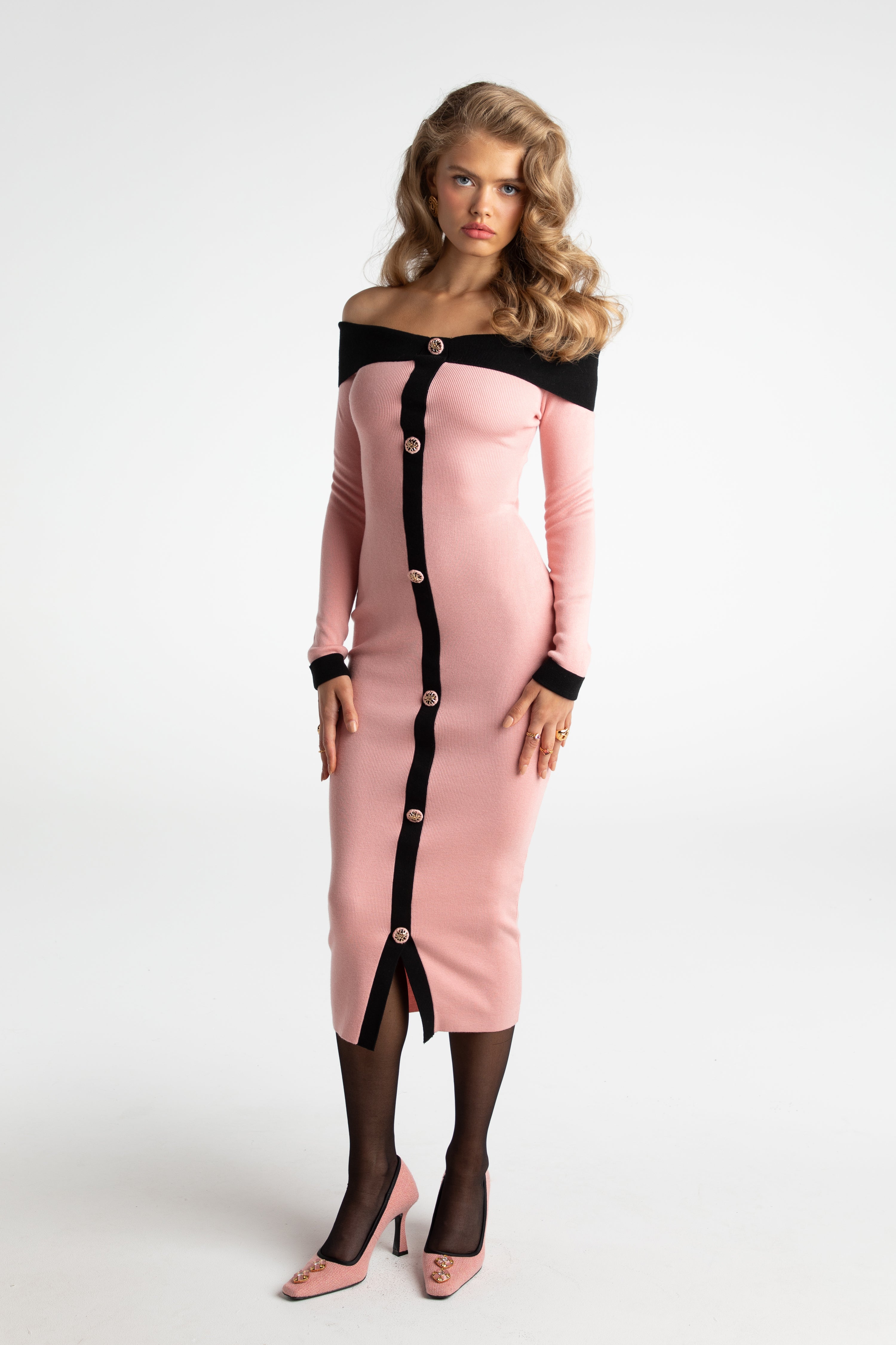 nana jaquerine Christina Knit Dress Sサイズ-