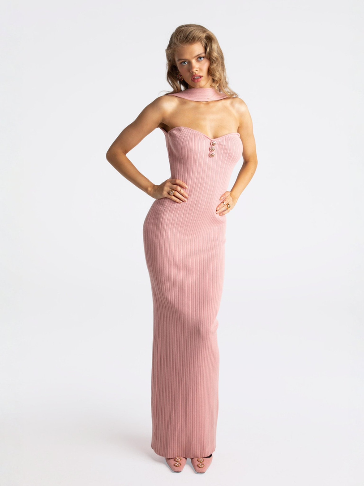 Estelle Knit Dress: Pink Maxi Dress for Date Night | Nana Jacqueline Pink / M Estelle Knit Dress: Pink Maxi Dress for Date Night | Nana Jacqueline Pink / M