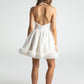 Juliet Velvet Halter Dress (White)