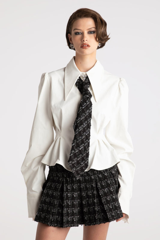 Kensie Top + Tie (Final Sale)