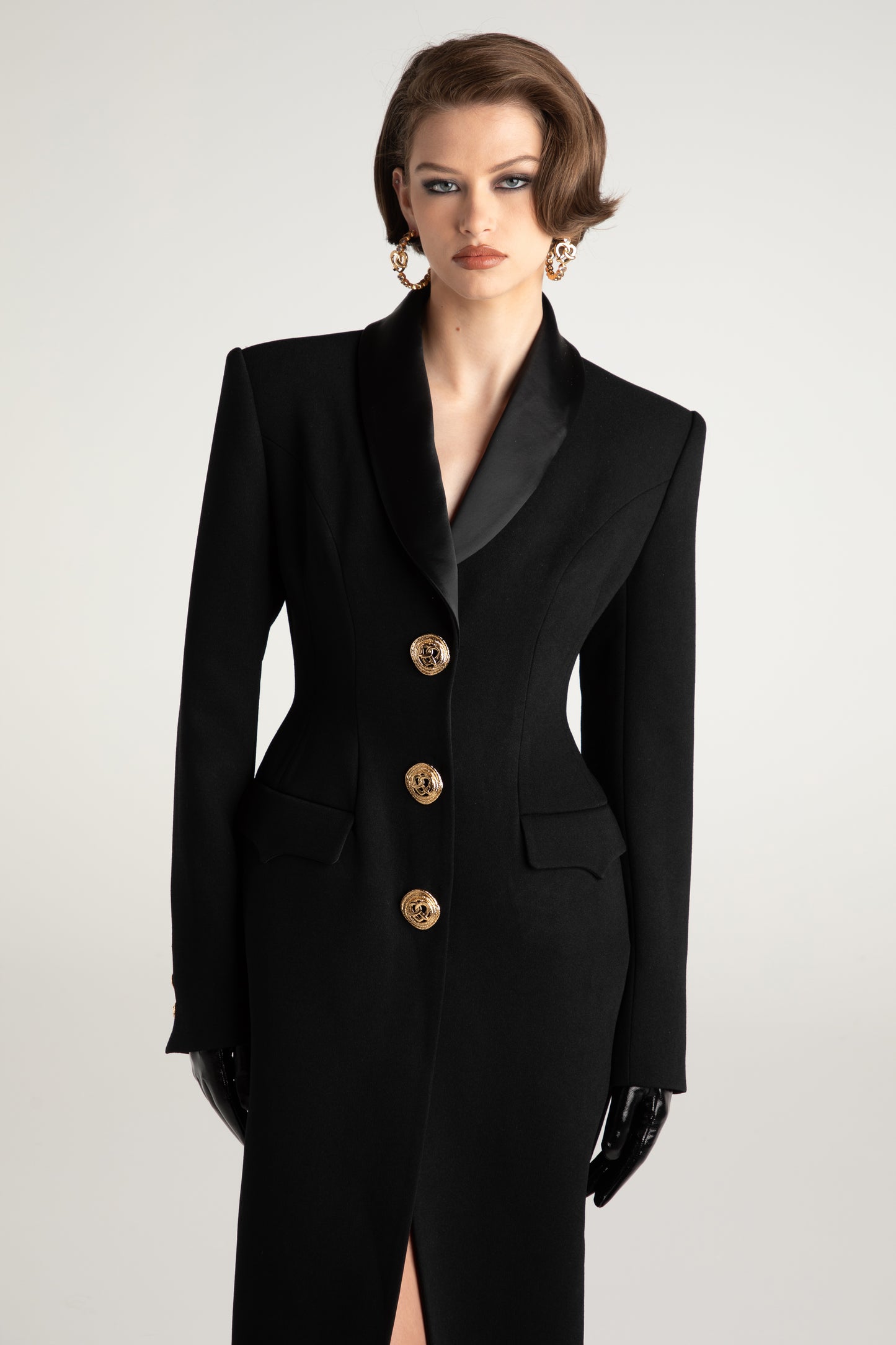 Evie Long Suit Jacket (Black)