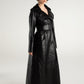 Cara Leather Trench Coat (Black)
