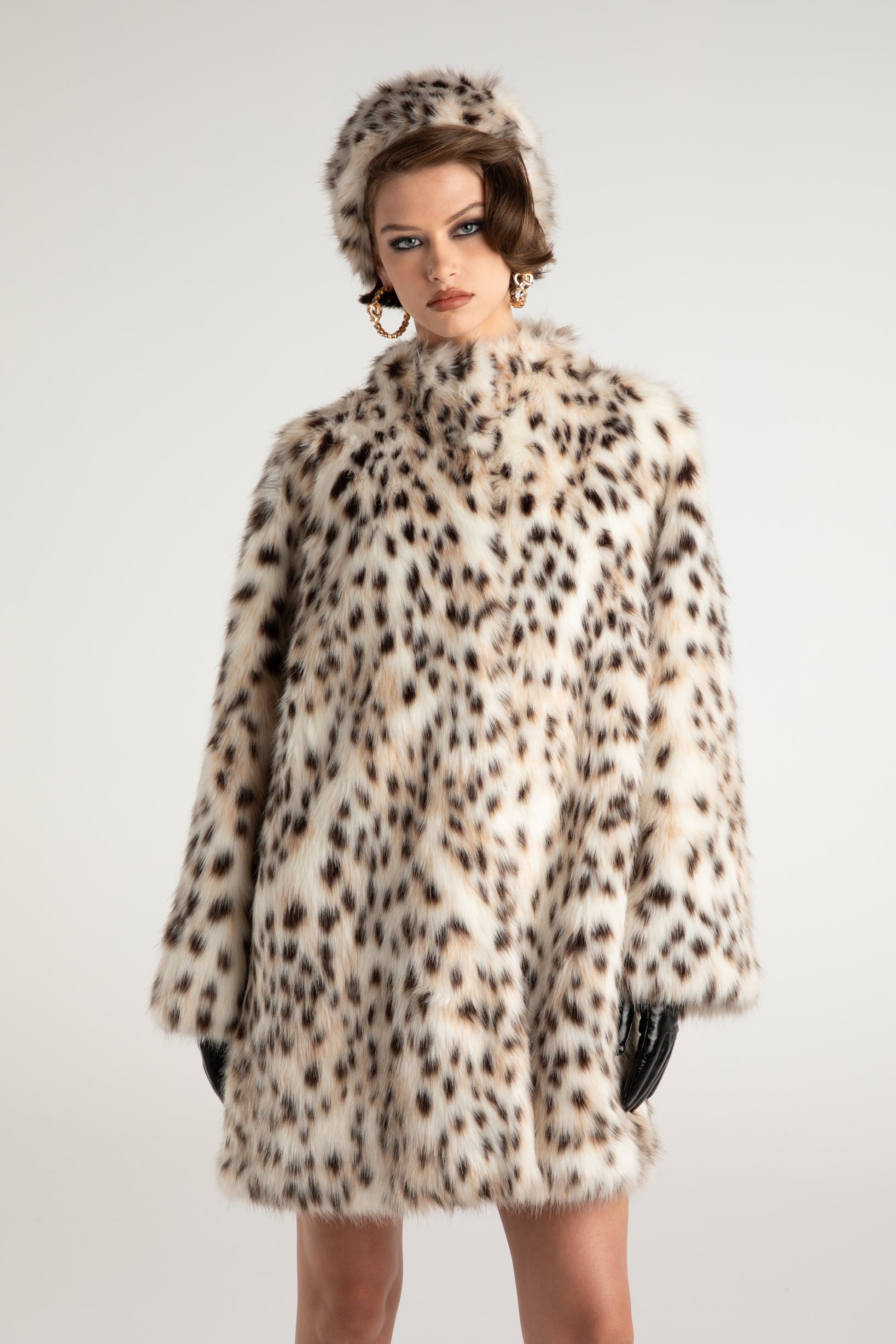 Adeline Fur Coat (Leopard) – Nana Jacqueline - Main Image