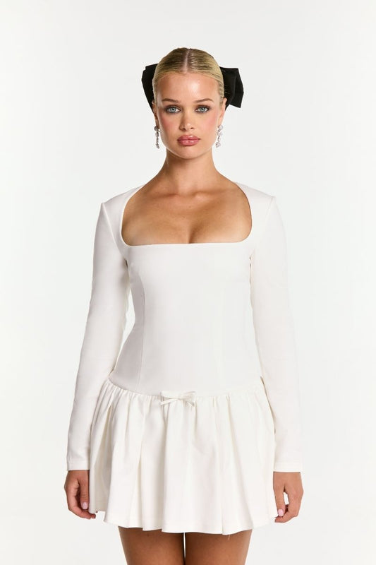 Audrina Dress (White) (Final Sale)