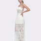 Amelie Lace Strapless White Dress