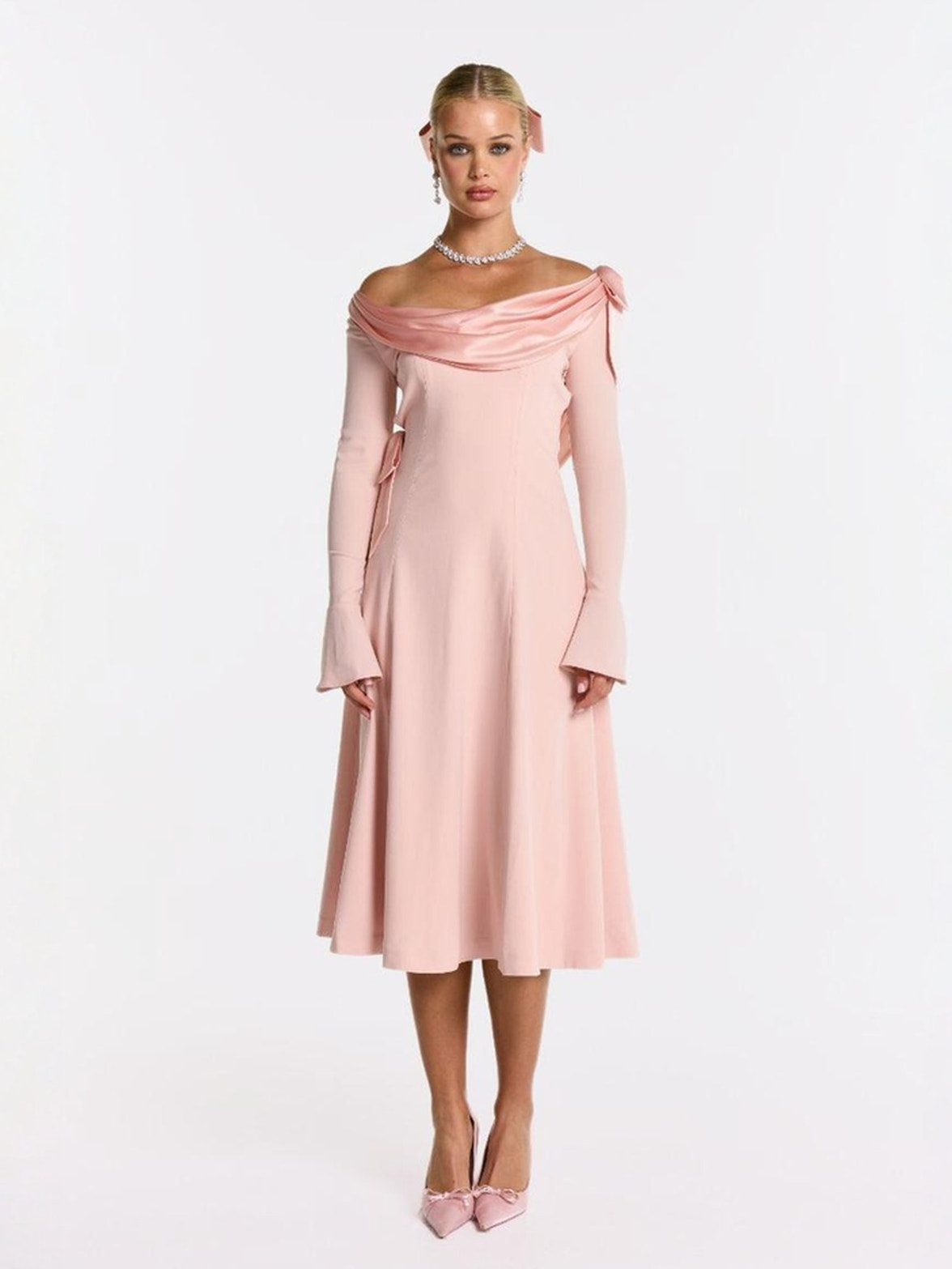 Giselle Dress: Pink Midi Dress for Garden Party | Nana Jacqueline Giselle Dress: Pink Midi Dress for Garden Party | Nana Jacqueline