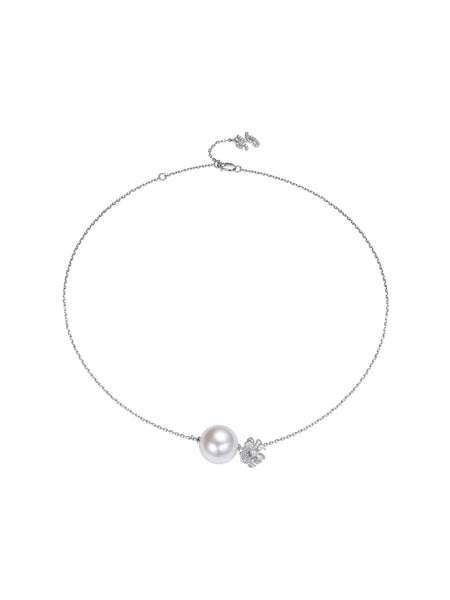 Lovelle Floral Pearl White Necklace | Nana Jacqueline