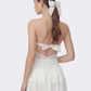 Amelie Lace Strapless White Dress