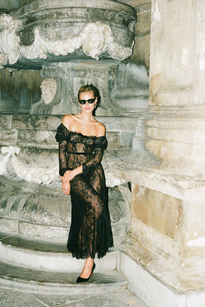 Yvonne Lace Dress: Black Maxi Dress for Cocktail Party | Nana Jacqueline Yvonne Lace Dress: Black Maxi Dress for Cocktail Party | Nana Jacqueline