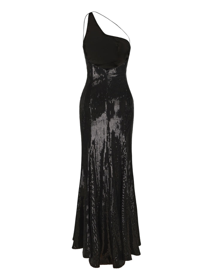 Nana Jacqueline Women's Yasmine Sequin Dress - Black - Maxi dresses