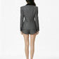 Maya Lapel Suit Jacket (Black & Silver)