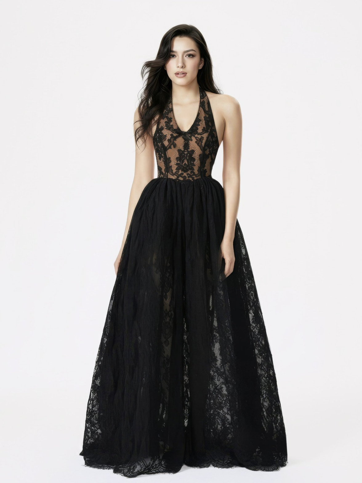 Nana Jacqueline Mirelle Lace Maxi Dress