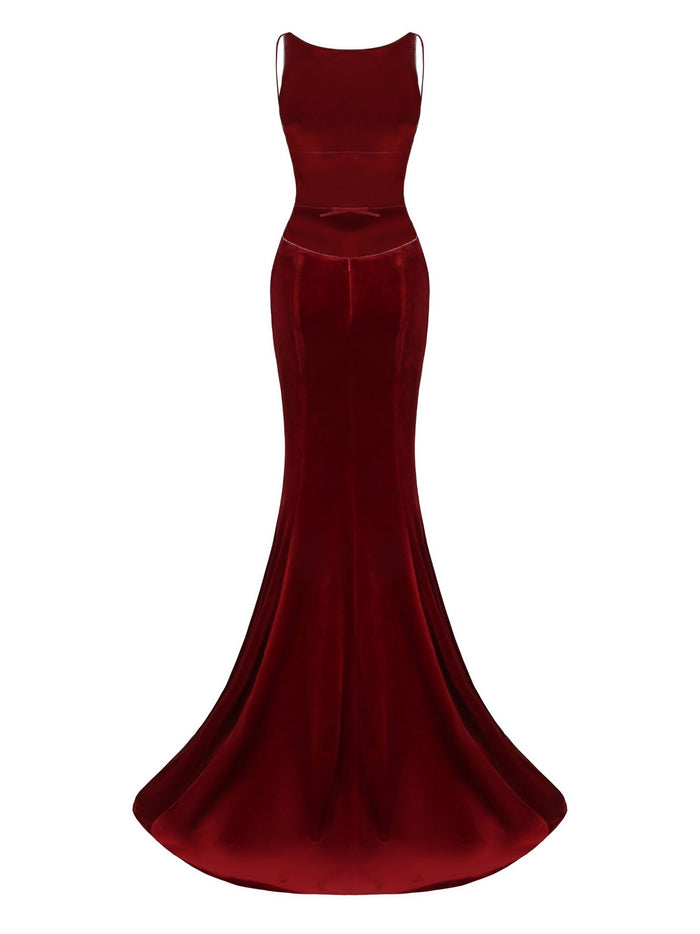 Pauline Velvet Dress: Red Maxi Dress for Formal Wedding Guest | Nana Jacqueline, Red / M Pauline Velvet Dress: Red Maxi Dress for Formal Wedding Guest | Nana Jacqueline, Red / M