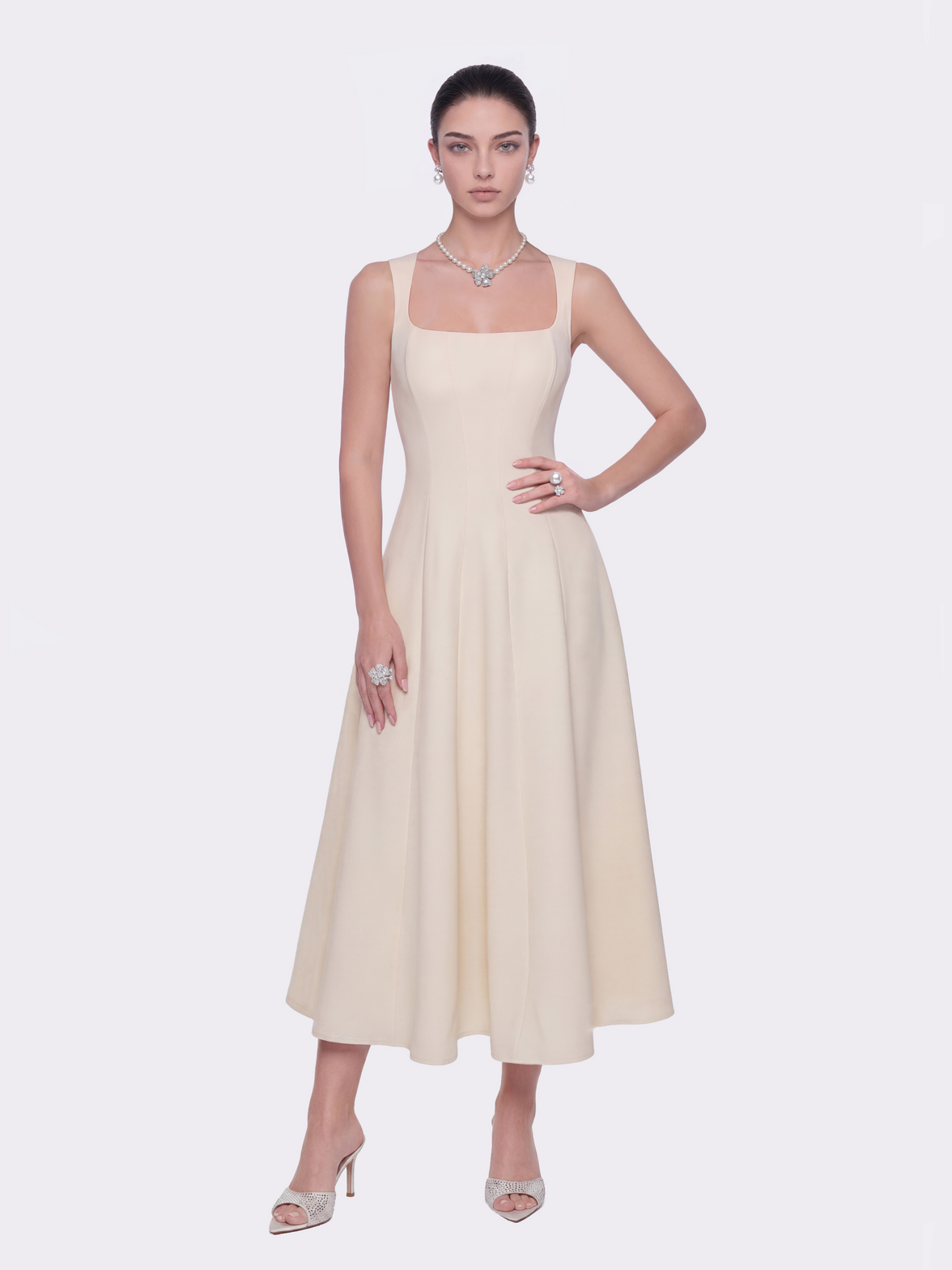 champagne cut out dress Champagne Cutout Dress