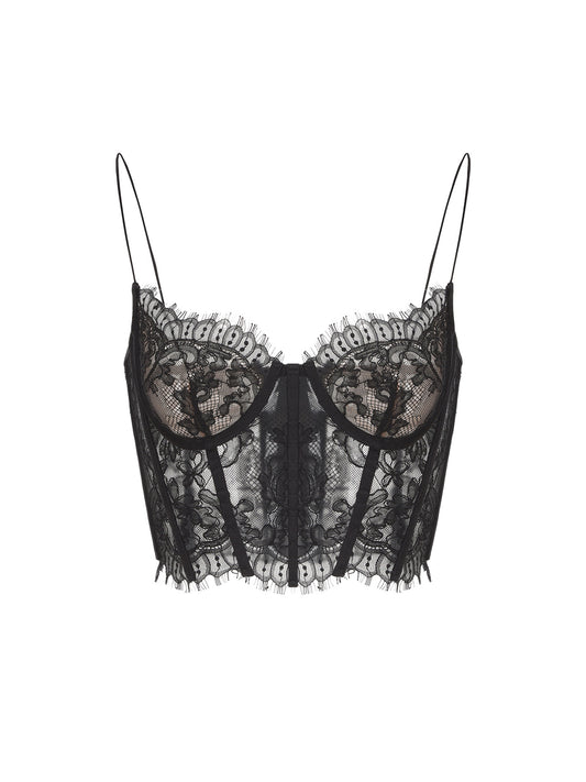 Audrina Lace Top (Black)