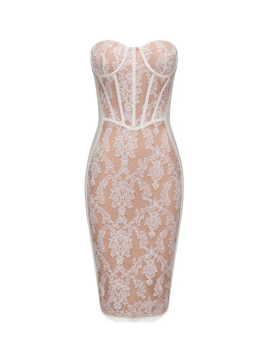 Elsa Lace Dress (White)