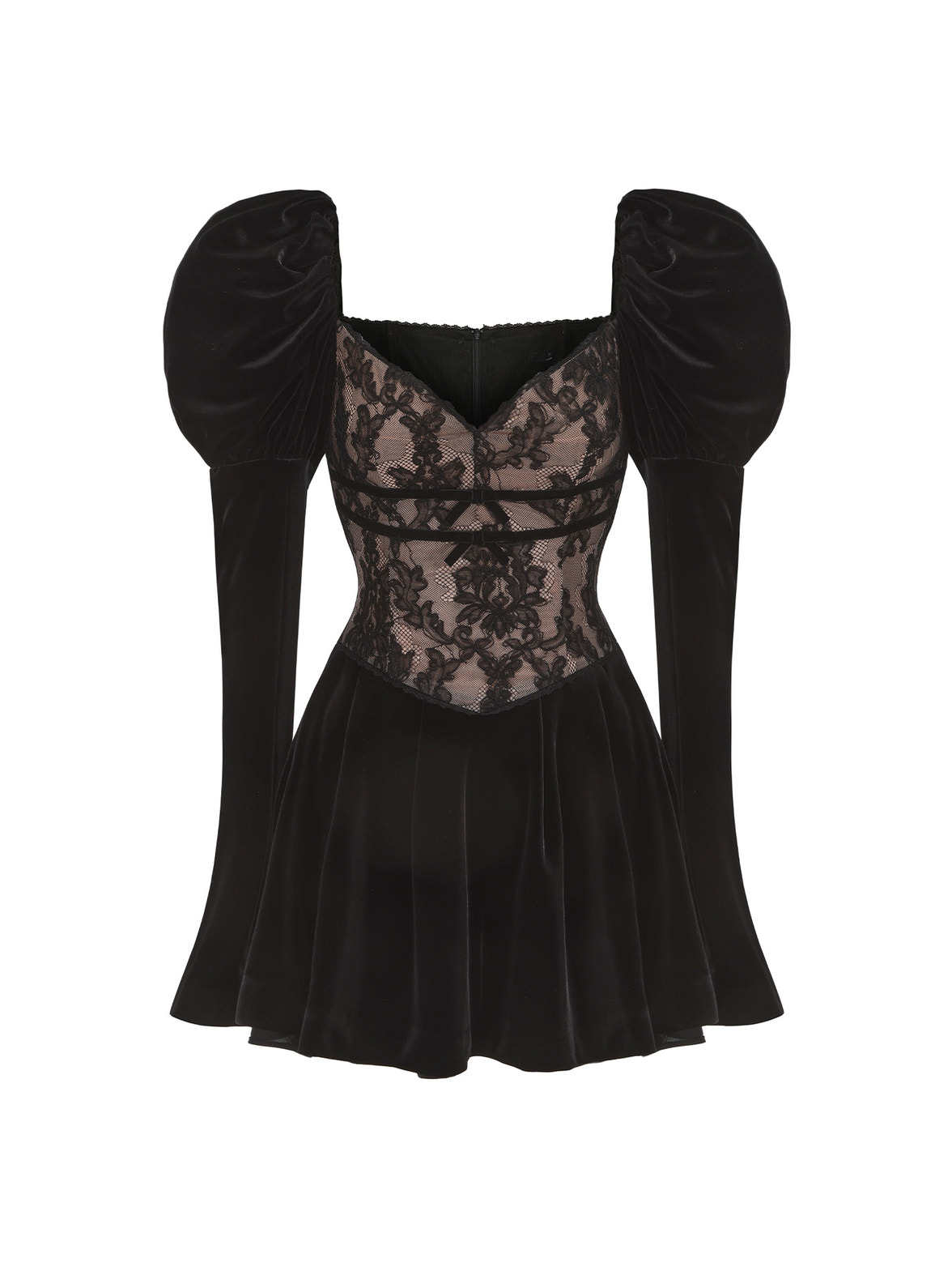 Nana Jacqueline Women's Evelyn Velvet Dress - Black - Mini Dresses Nana Jacqueline Women's Evelyn Velvet Dress - Black - Mini Dresses