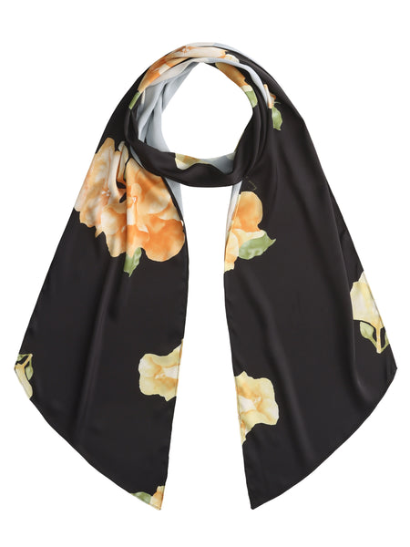 Brielle Floral Black Hair Scarf | Nana Jacqueline display picture 1
