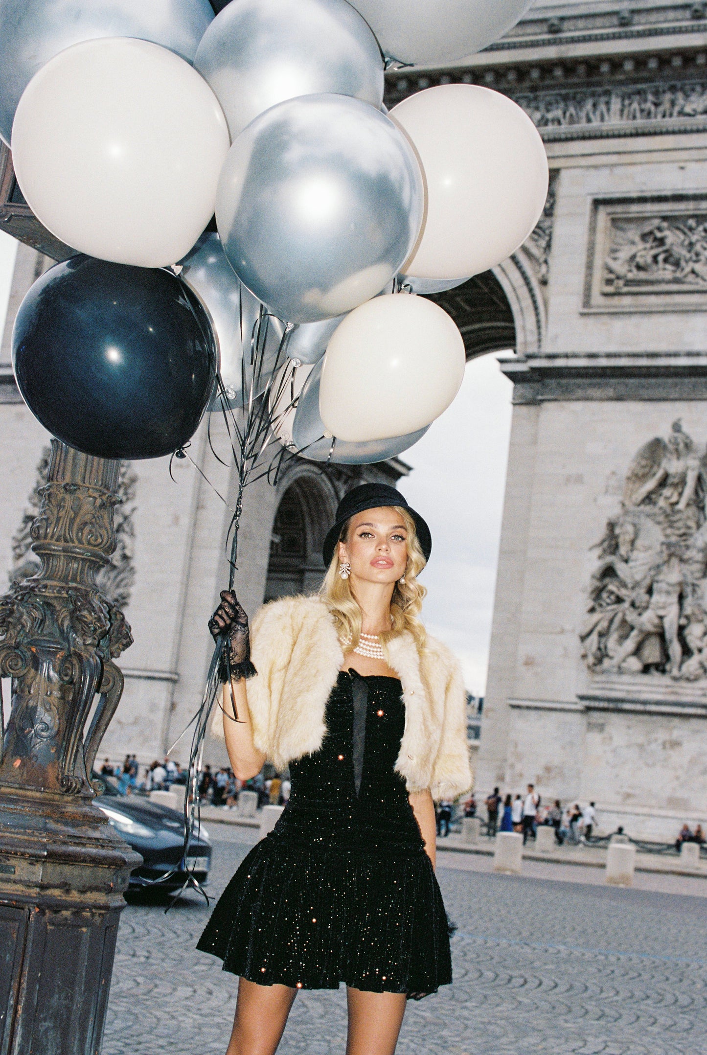 Thalia Cropped Faux Fur Jacket (Yellow)