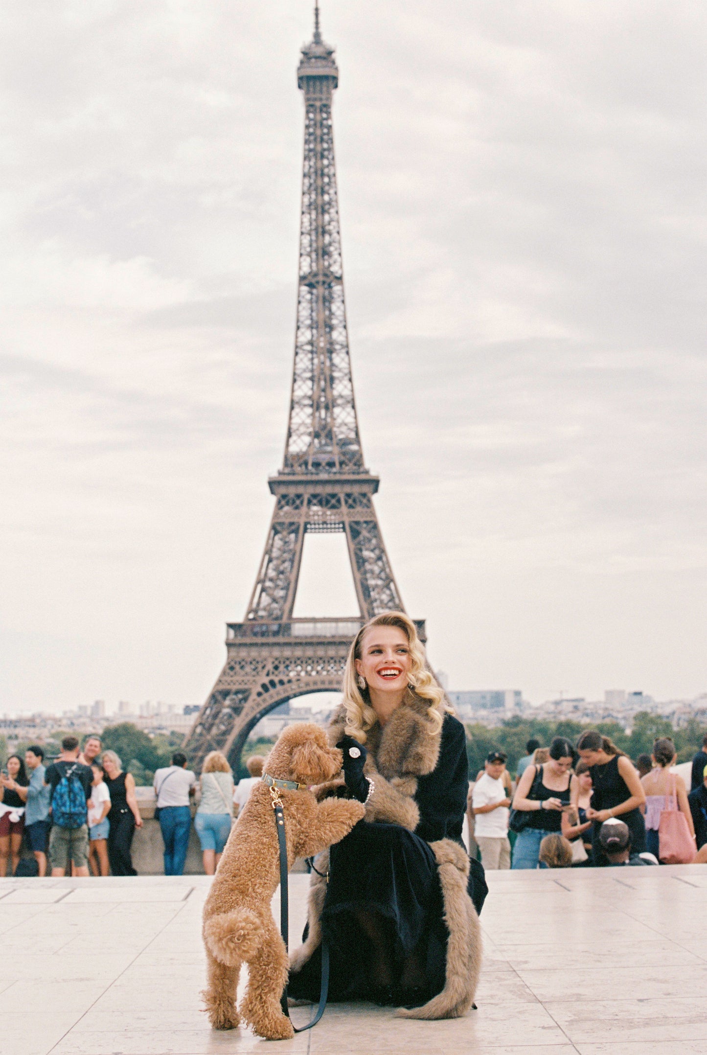 Adriana Faux Fur Coat (Black & Brown)