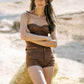 Sienna Suede Shorts (Brown)