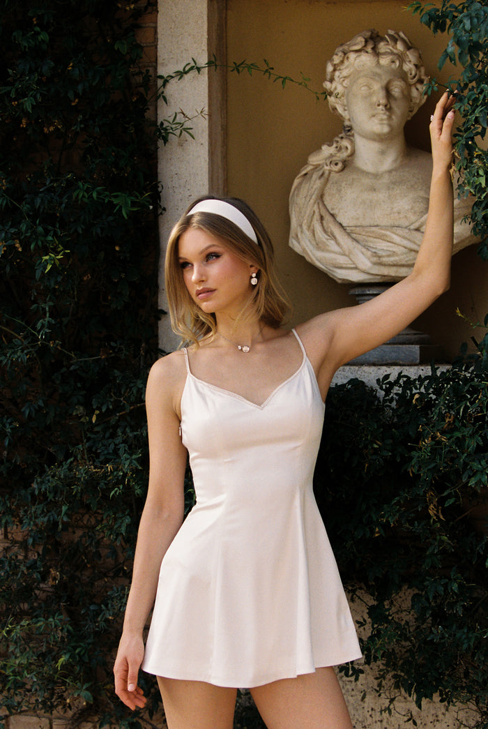 Zara Dress: White Mini Dress for Bridal Shower | Nana Jacqueline Zara Dress: White Mini Dress for Bridal Shower | Nana Jacqueline
