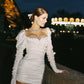 Daphne Satin Dress (White)
