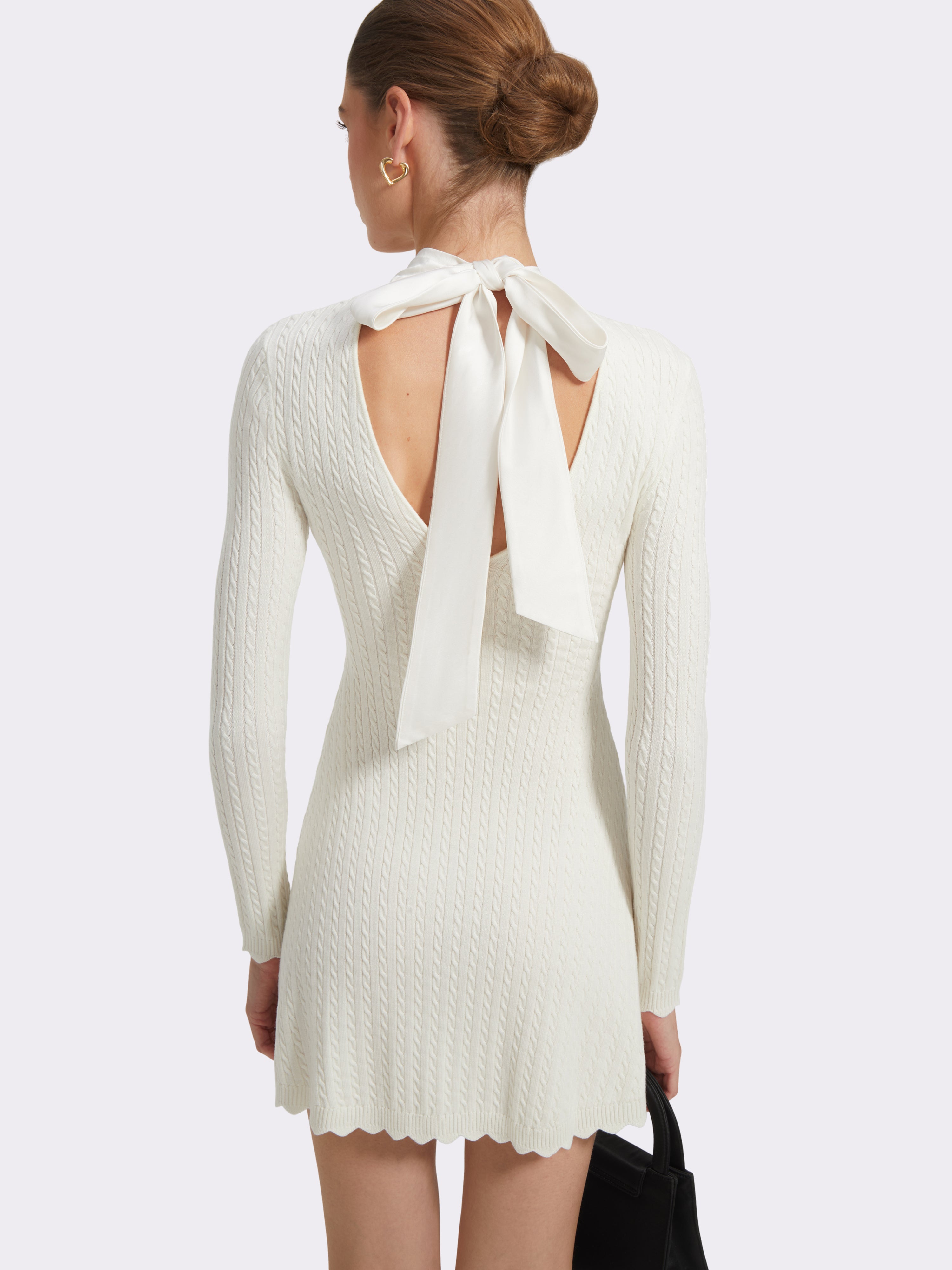 Perla Bow-Back White Dress