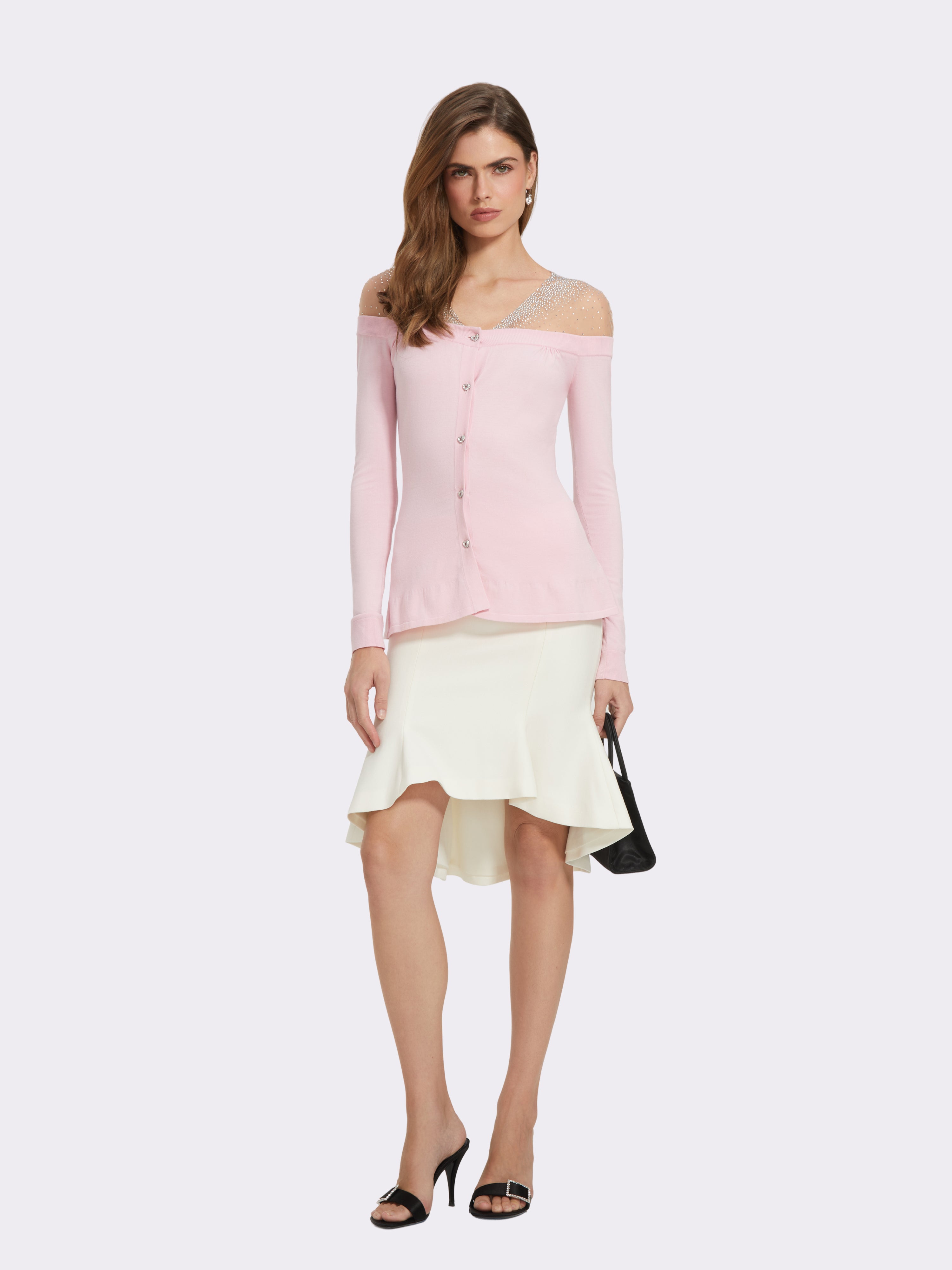 Leonie Off-Shoulder Pink Top