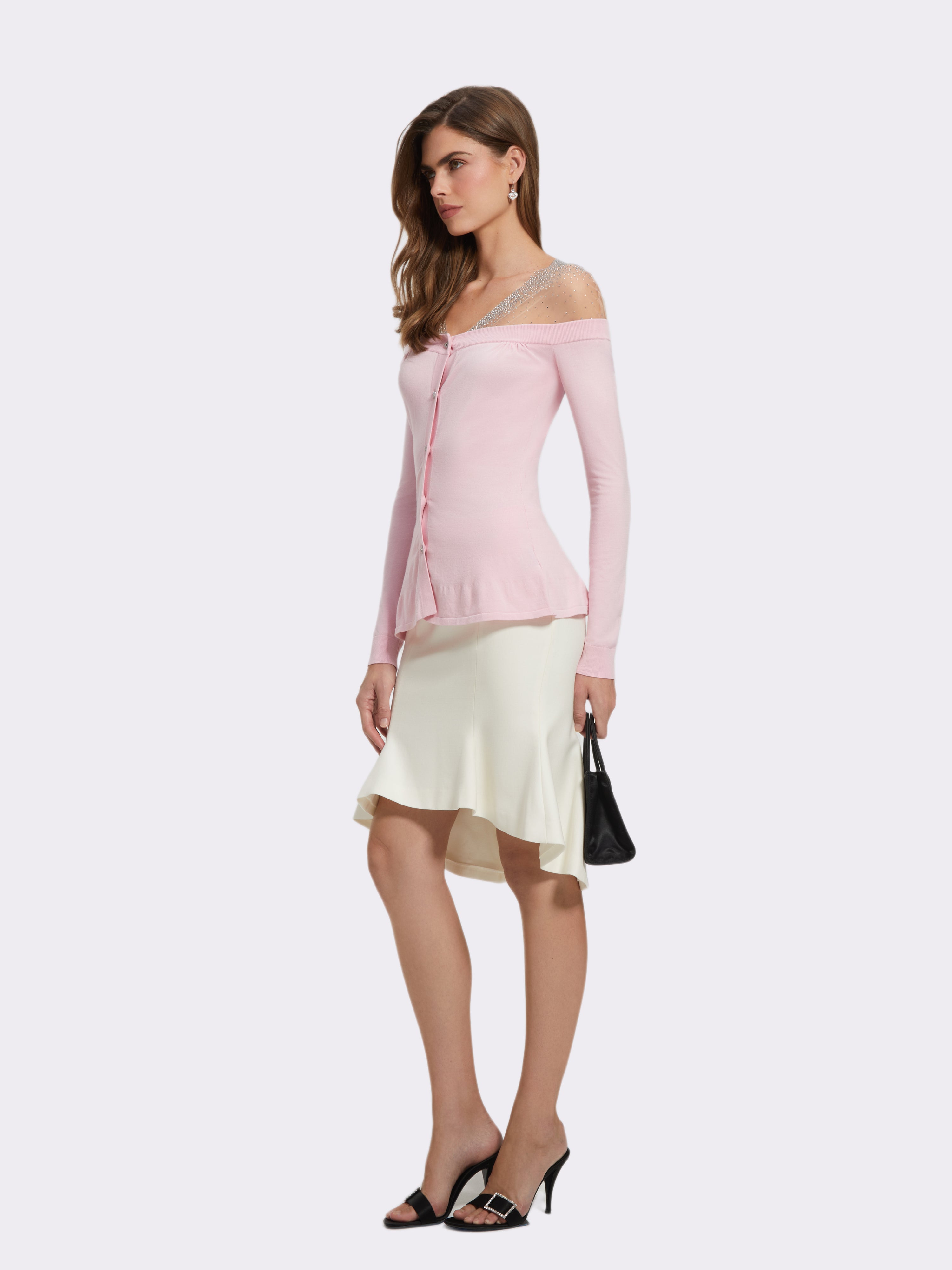 Leonie Off-Shoulder Pink Top