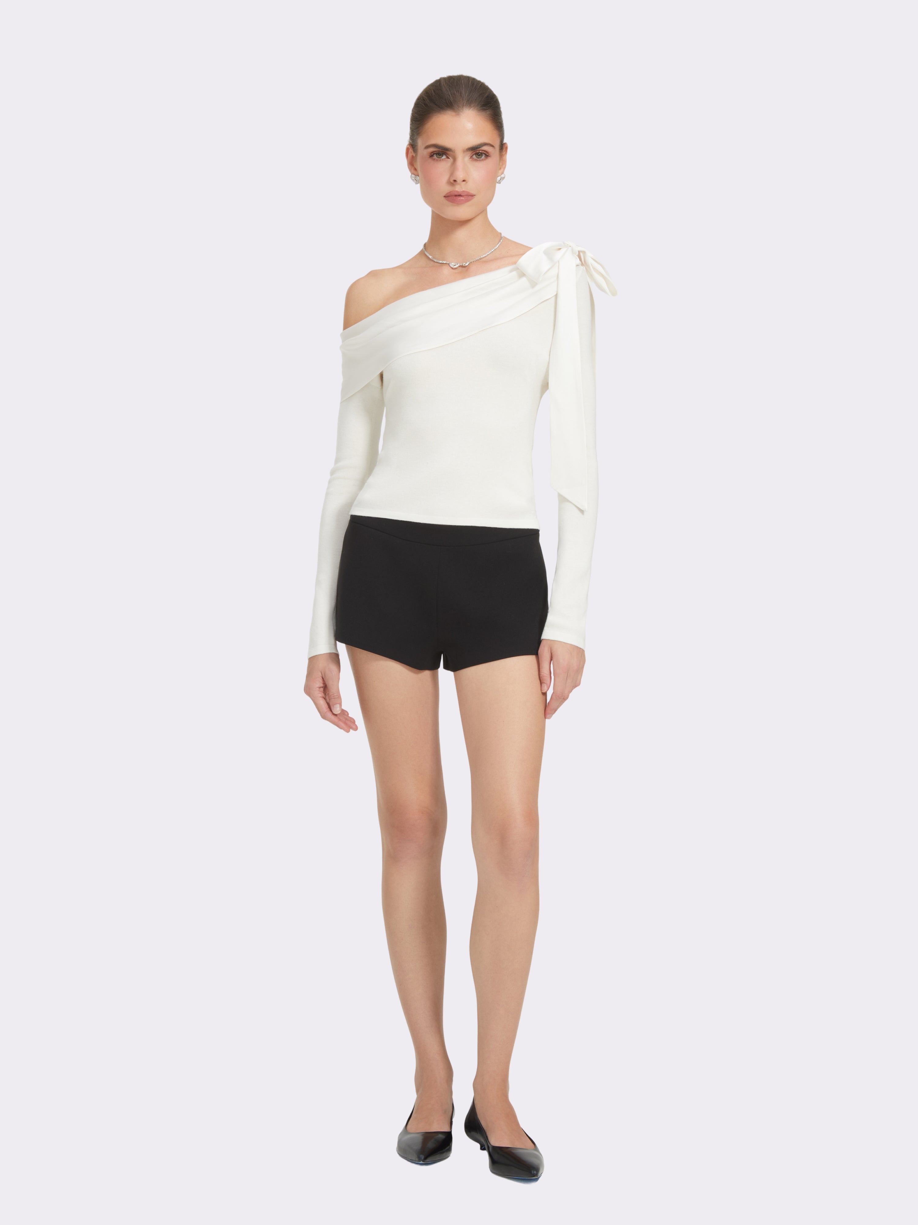Camellia Off-Shoulder White Top
